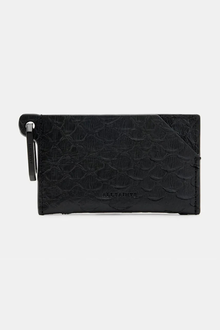 AllSaints portofel de piele HEX SNAKE femei, culoarea negru, W381XB AllSaints portofel de piele HEX SNAKE femei, culoarea negru, W381XB