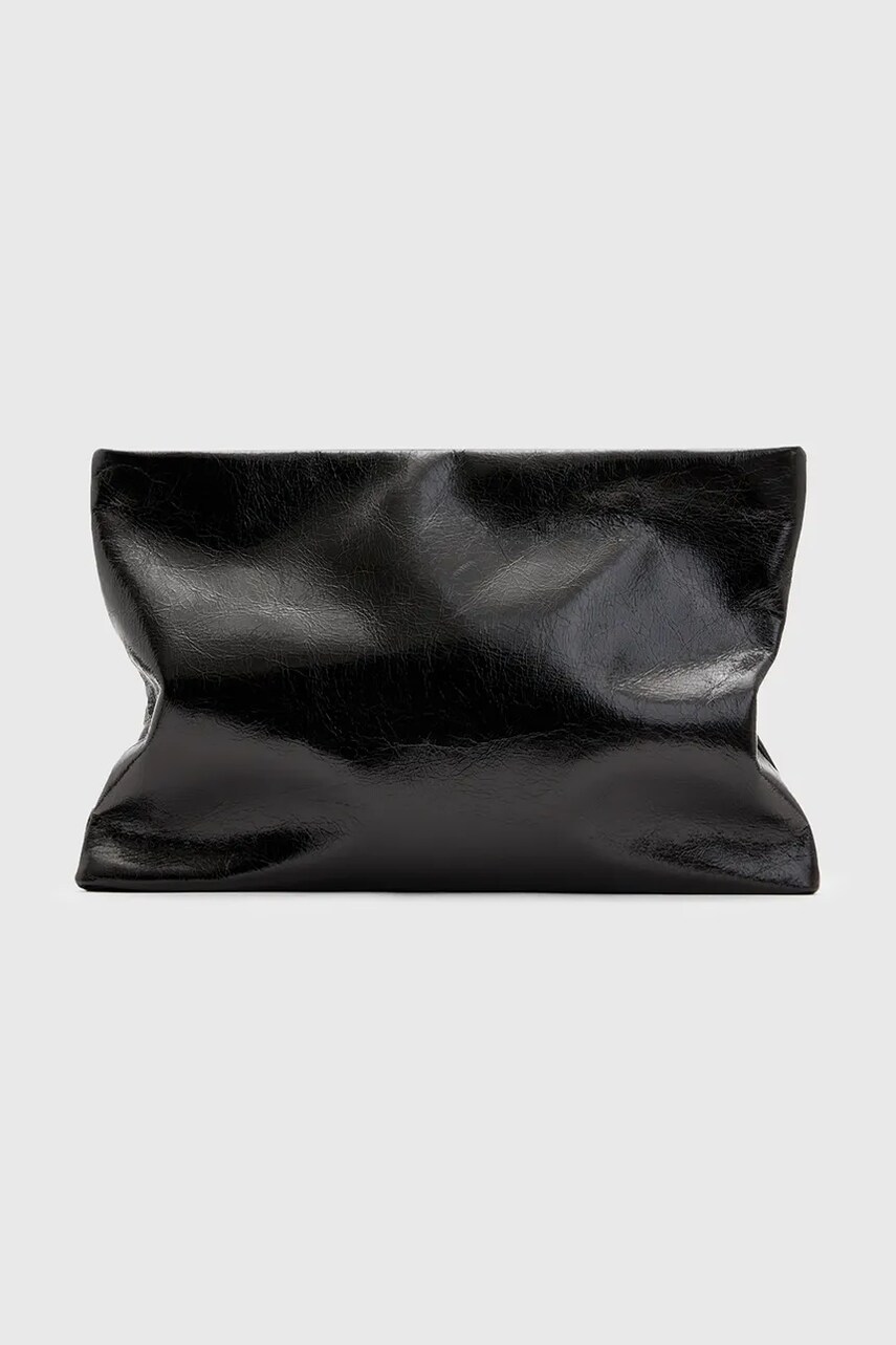AllSaints poseta piele BETTINA CLUTCH culoarea negru, W393XB