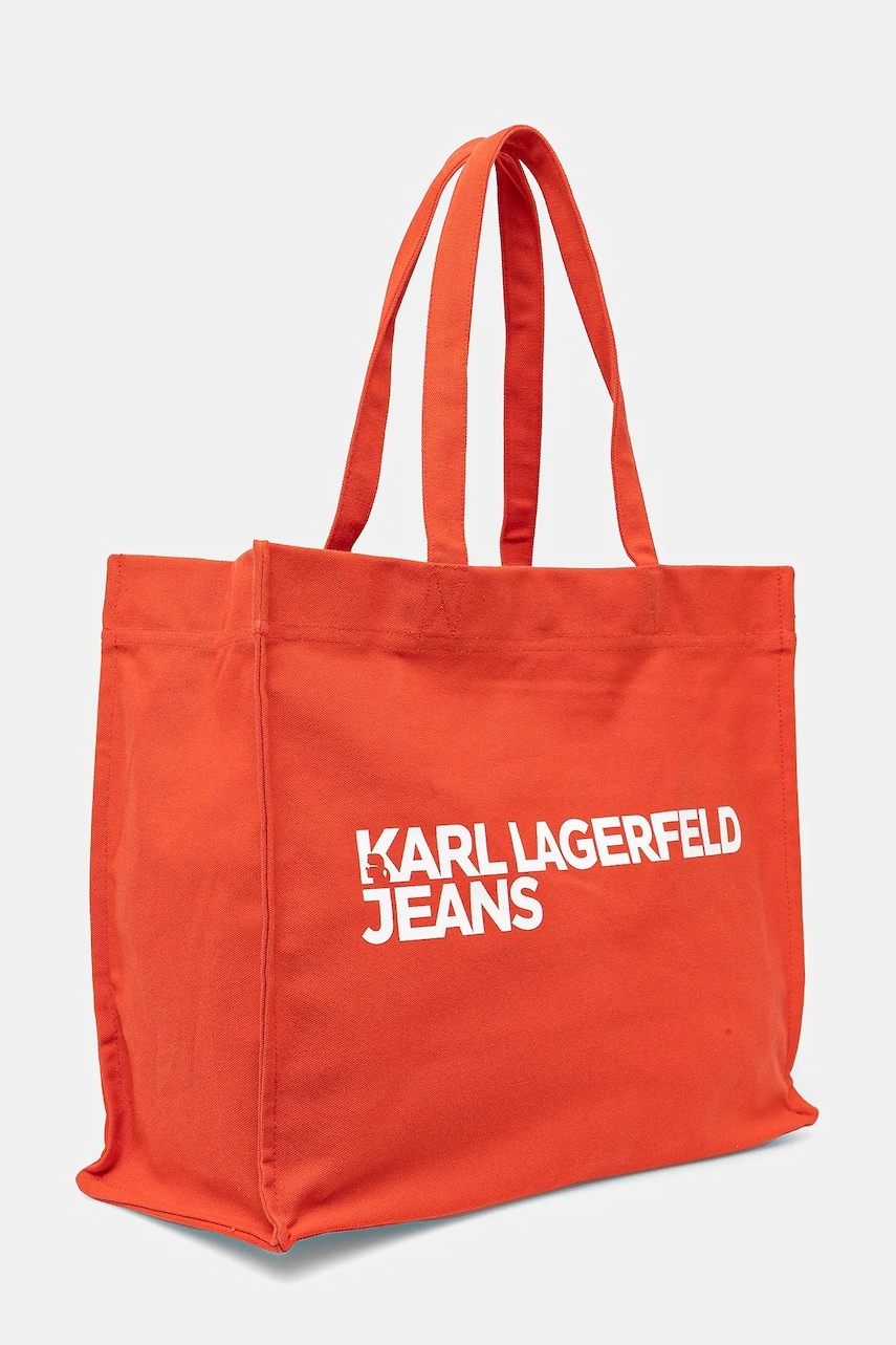 Хлопковая сумка Karl Lagerfeld Jeans цвет оранжевый A1W50002 Хлопковая сумка Karl Lagerfeld Jeans цвет оранжевый A1W50002