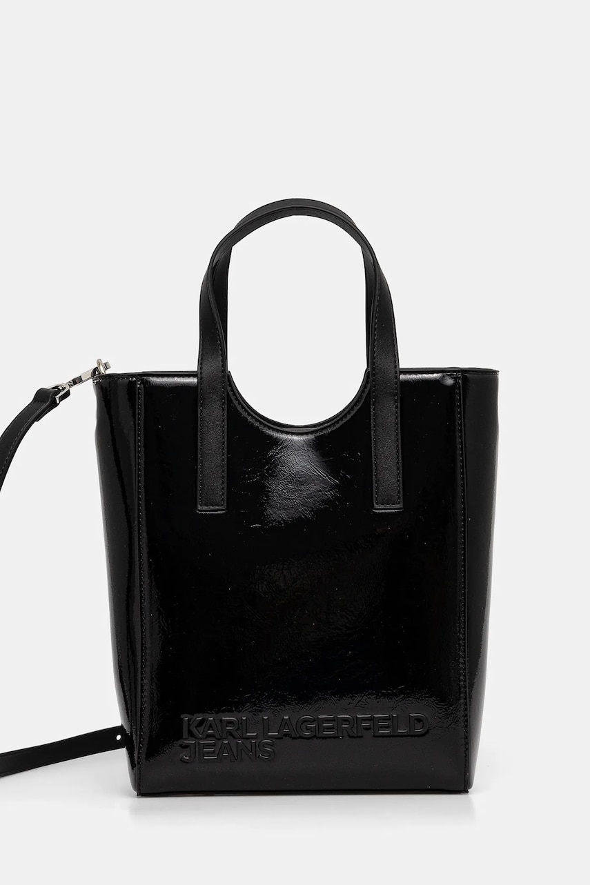 Karl Lagerfeld Jeans poseta culoarea negru, A1W30255 Karl Lagerfeld Jeans poseta culoarea negru, A1W30255