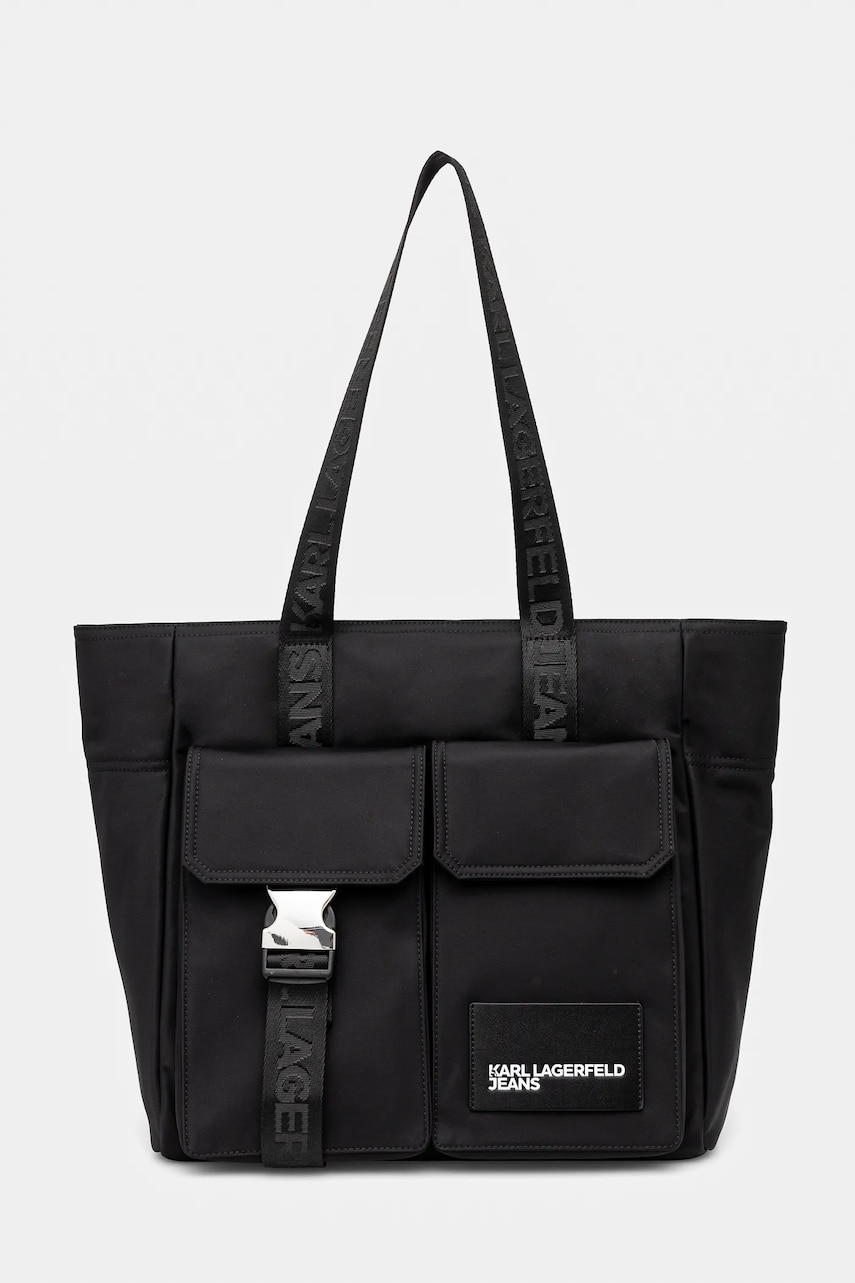 Karl Lagerfeld Jeans poseta culoarea negru, A1W30267 Karl Lagerfeld Jeans poseta culoarea negru, A1W30267