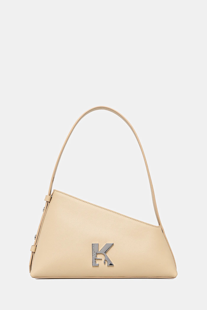 Karl Lagerfeld Jeans poseta de piele culoarea bej, A1W30334 Karl Lagerfeld Jeans poseta de piele culoarea bej, A1W30334