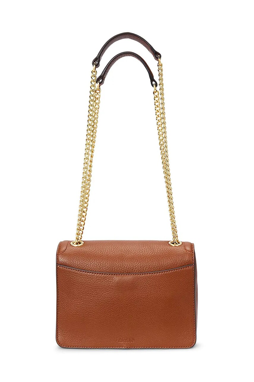 Кожаная сумочка Lauren Ralph Lauren цвет коричневый 431959003 Кожаная сумочка Lauren Ralph Lauren цвет коричневый 431959003
