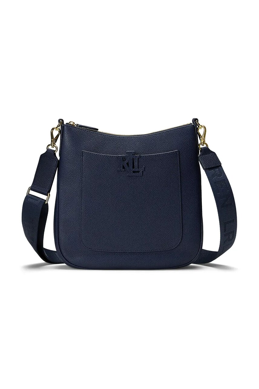 Levně Kožená kabelka Lauren Ralph Lauren černá barva, 431970152