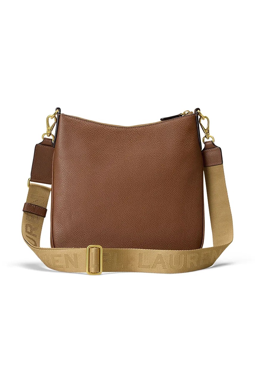 Кожаная сумочка Lauren Ralph Lauren цвет коричневый 431970152