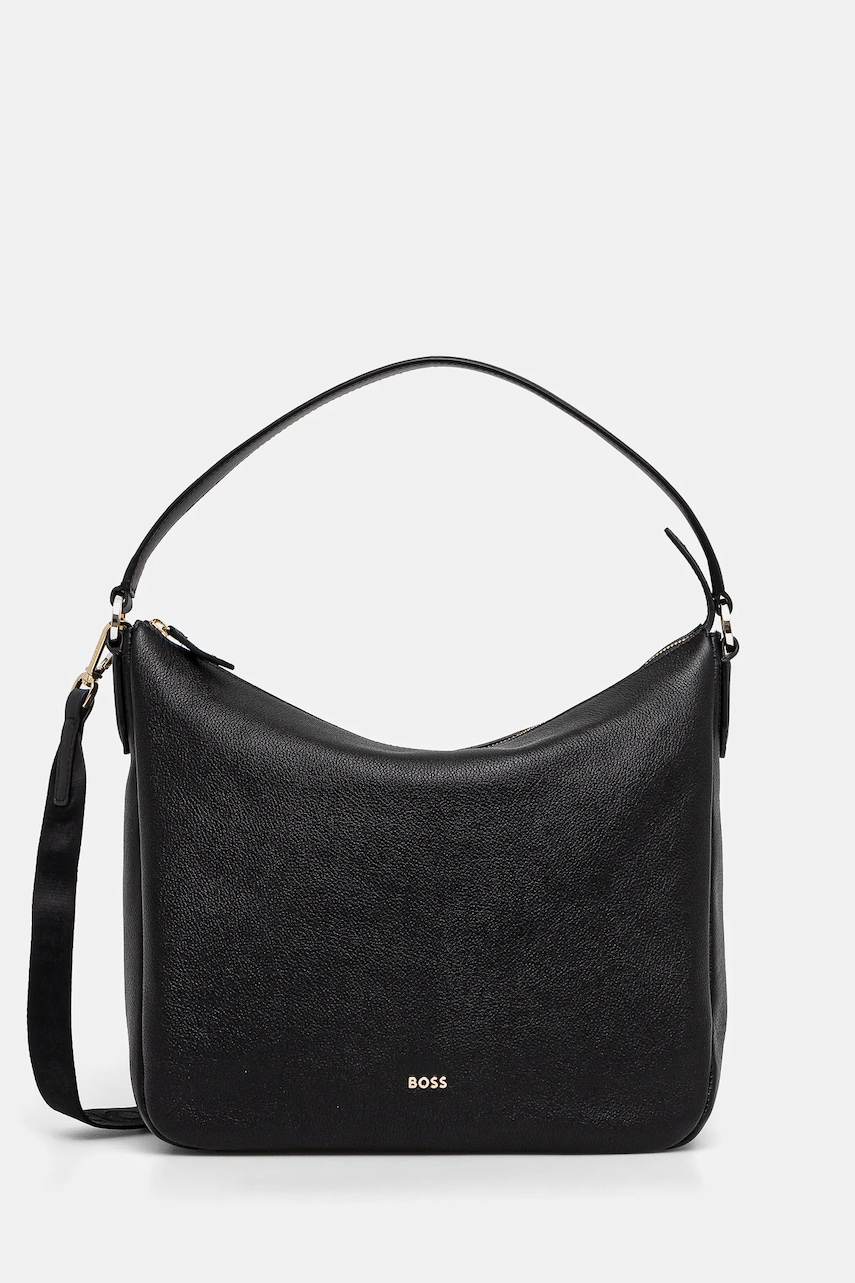 BOSS poseta de piele culoarea negru, 50535984 BOSS poseta de piele culoarea negru, 50535984