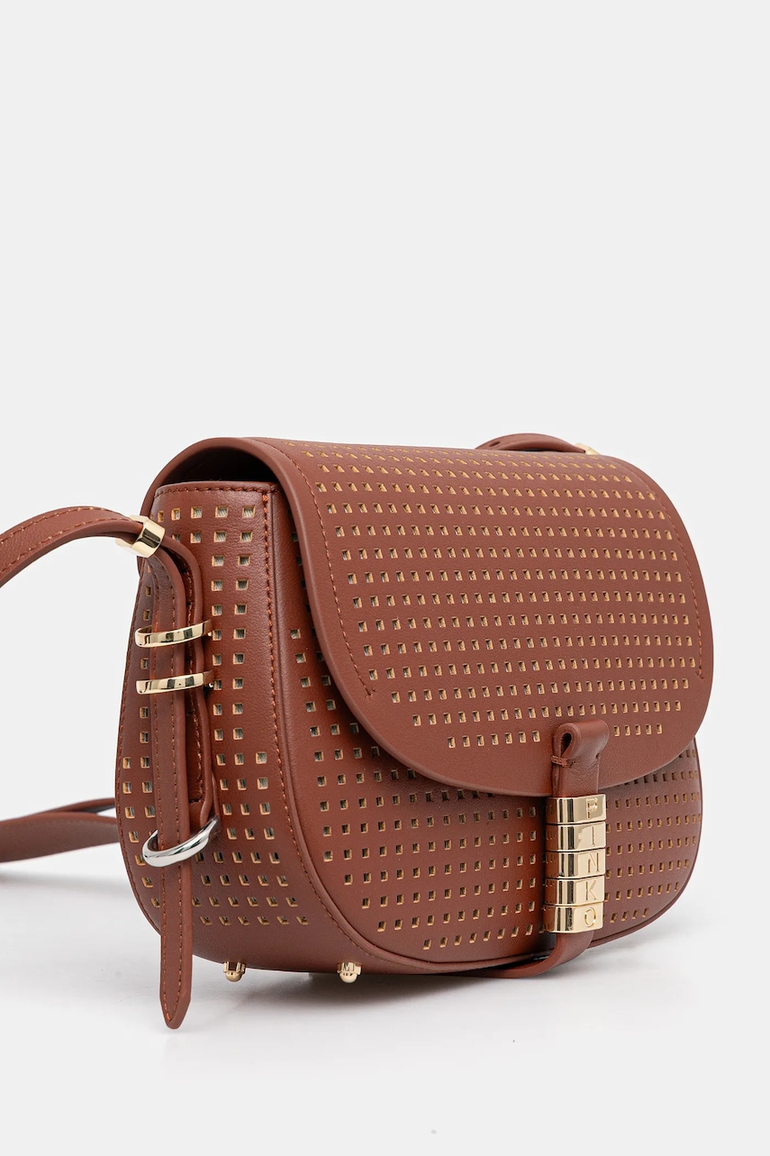 Кожаная сумочка Pinko цвет коричневый 103831 A11W Кожаная сумочка Pinko цвет коричневый 103831 A11W