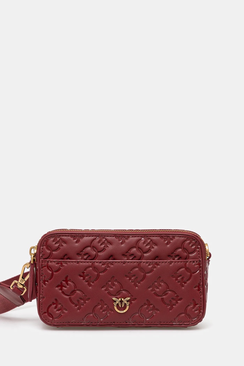 

Кожена чанта Pinko в бордо 104292 A1YB