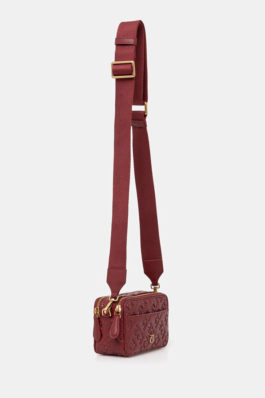 Кожаная сумочка Pinko цвет бордовый 104292 A1YB Кожаная сумочка Pinko цвет бордовый 104292 A1YB
