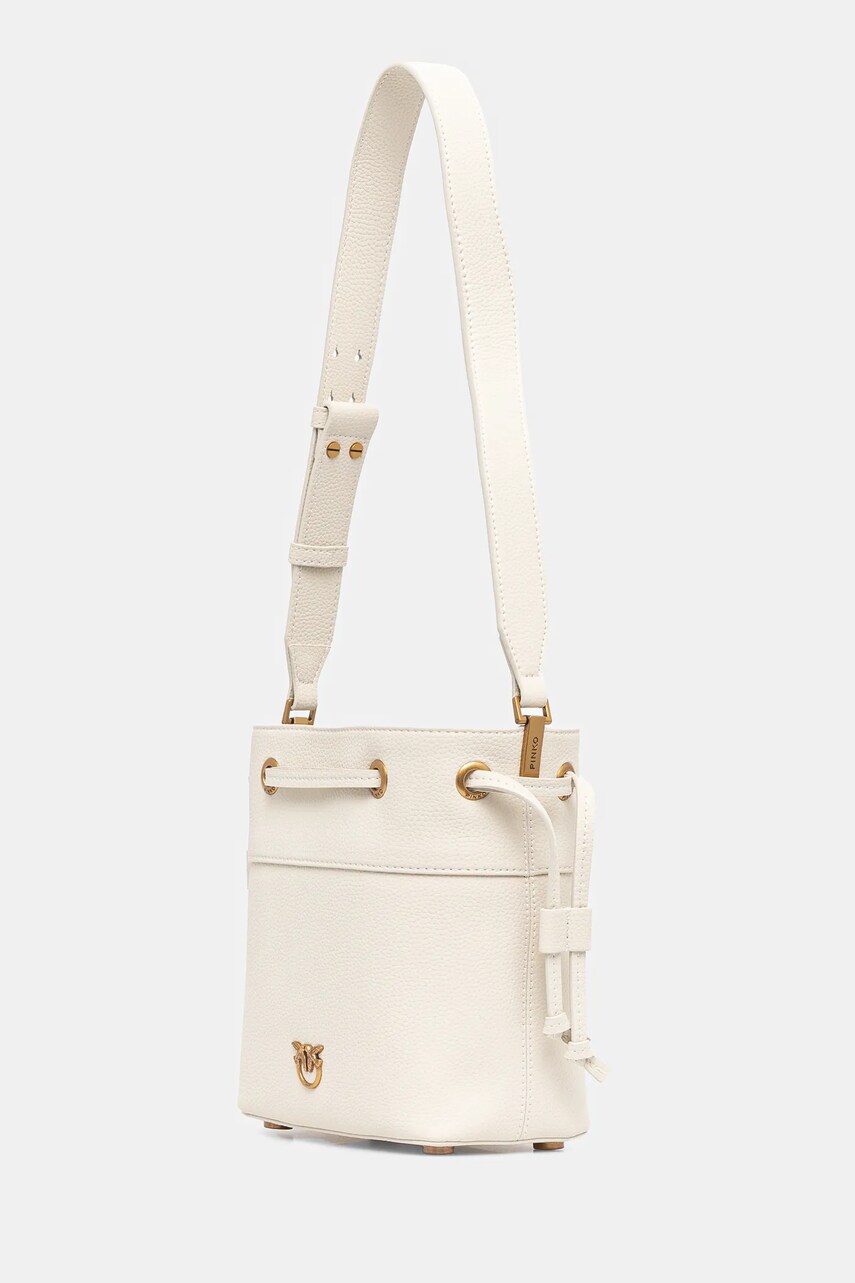 Кожаная сумочка Pinko цвет бежевый 104303 A29Q Кожаная сумочка Pinko цвет бежевый 104303 A29Q