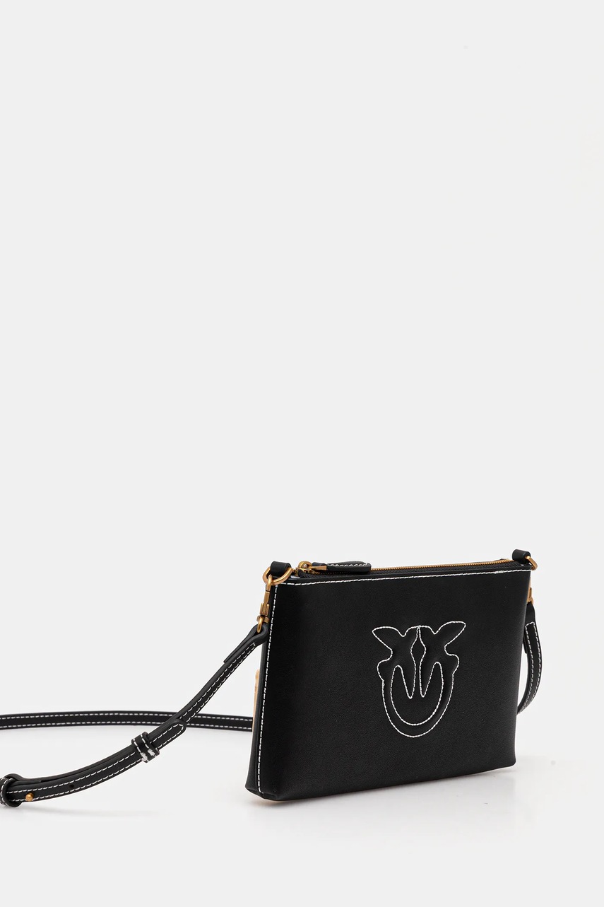 Кожаная сумка Pinko цвет чёрный 104277 A2AN