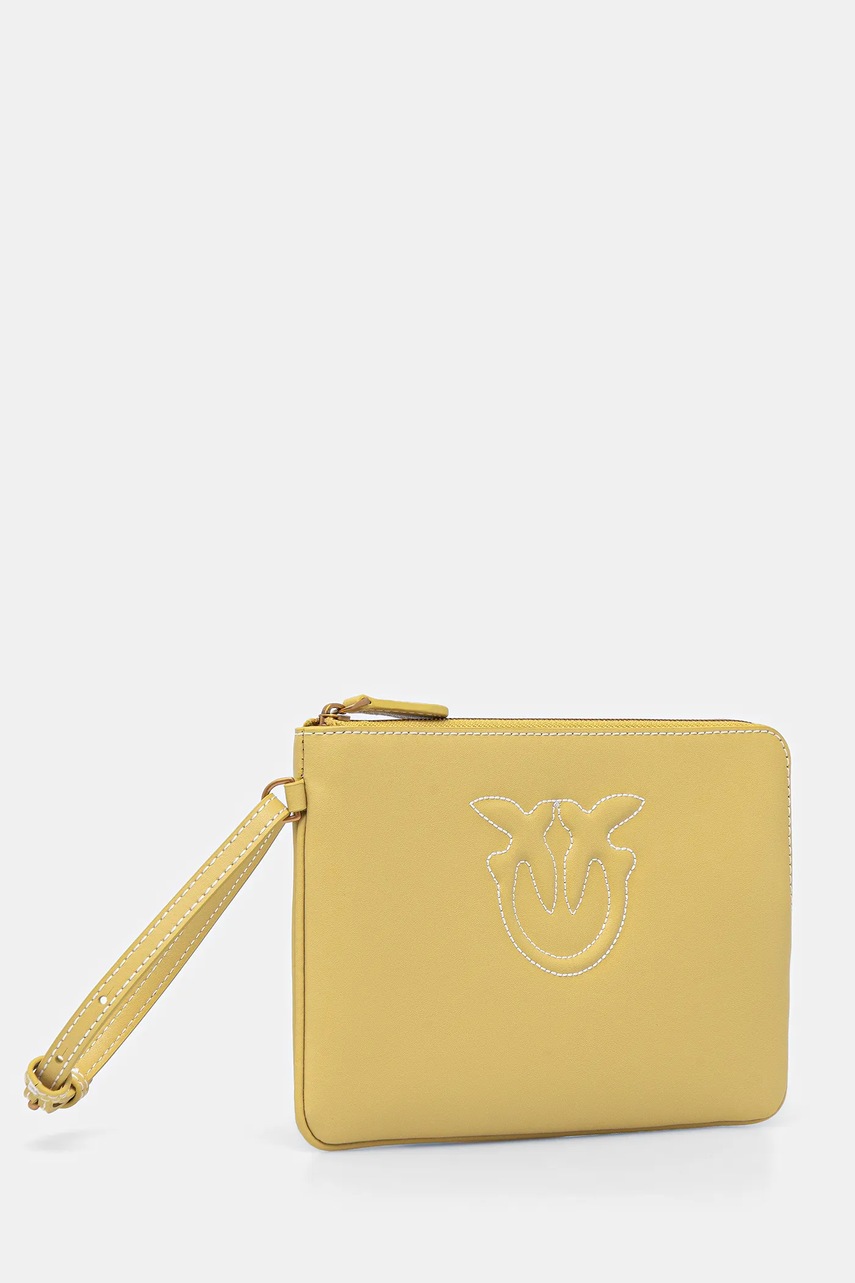 Δερμάτινη τσάντα ώμου Pinko χρώμα: πράσινο, 104353 A2AN φωτογραφία