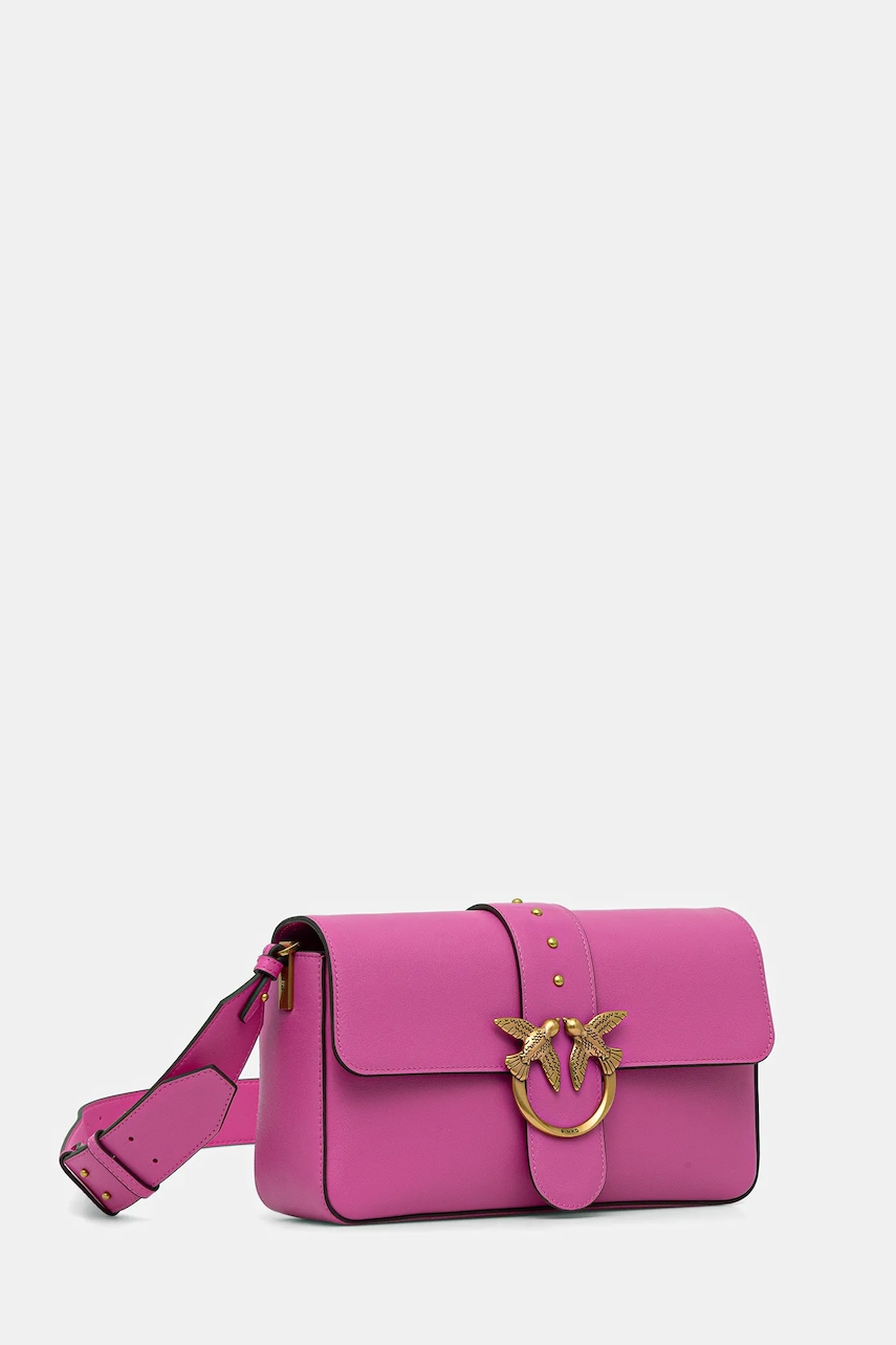 Кожаная сумочка Pinko цвет бежевый 104524 A0QO Кожаная сумочка Pinko цвет бежевый 104524 A0QO
