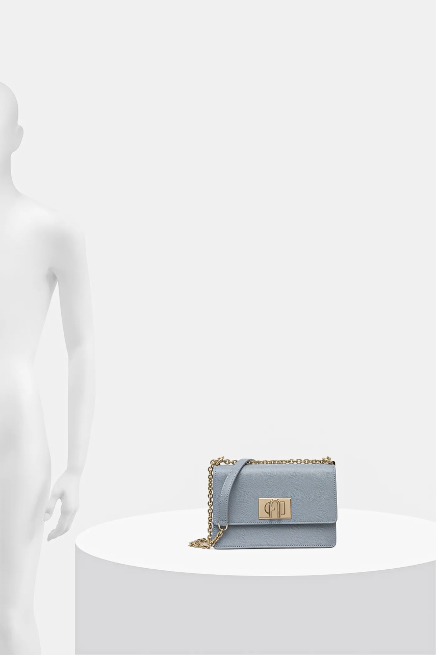 Δερμάτινη τσάντα Furla χρώμα: μπλε, BAFKACO ARE000 55000 φωτογραφία