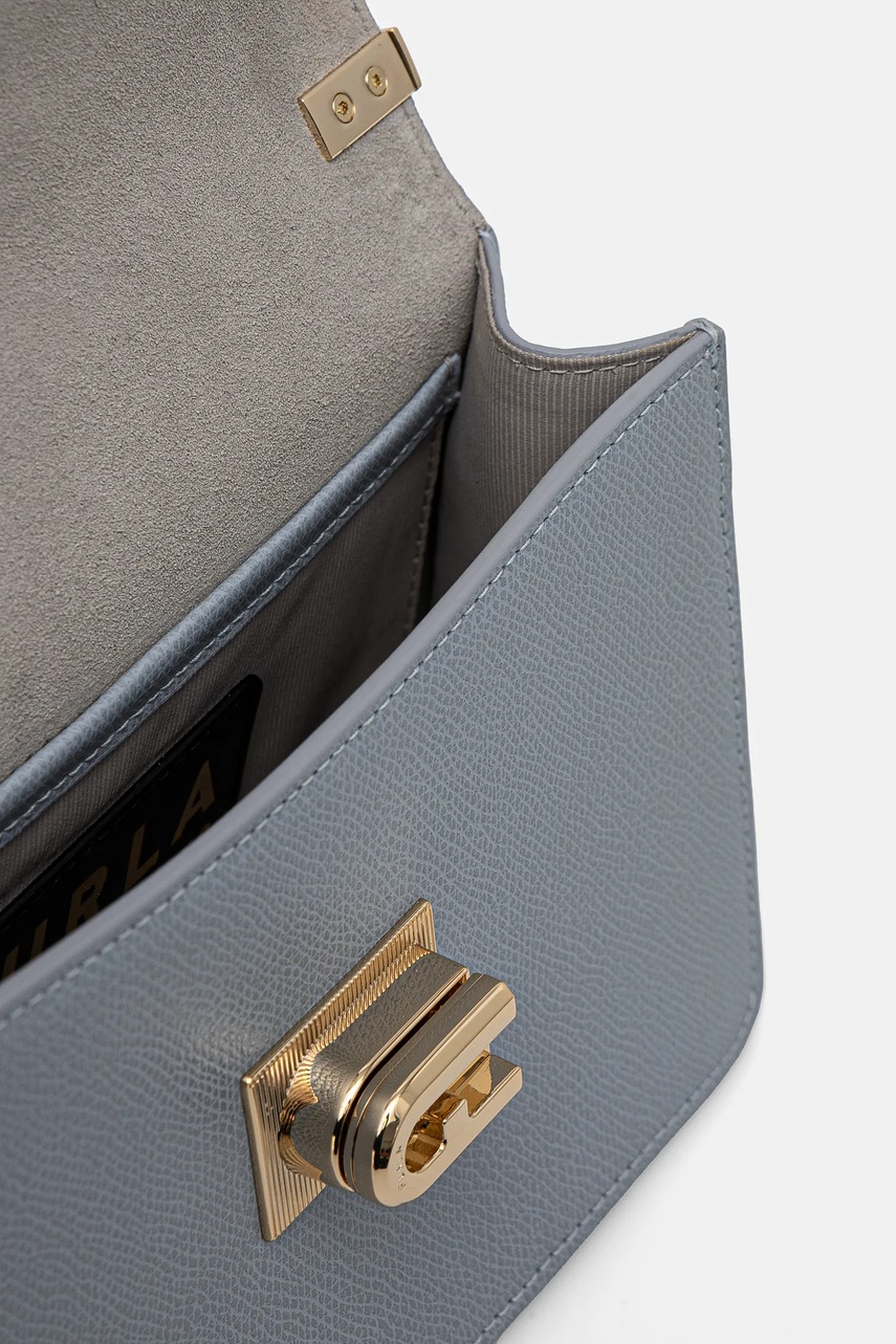 Δερμάτινη τσάντα Furla χρώμα: μπλε, BAFKACO ARE000 55000 φωτογραφία