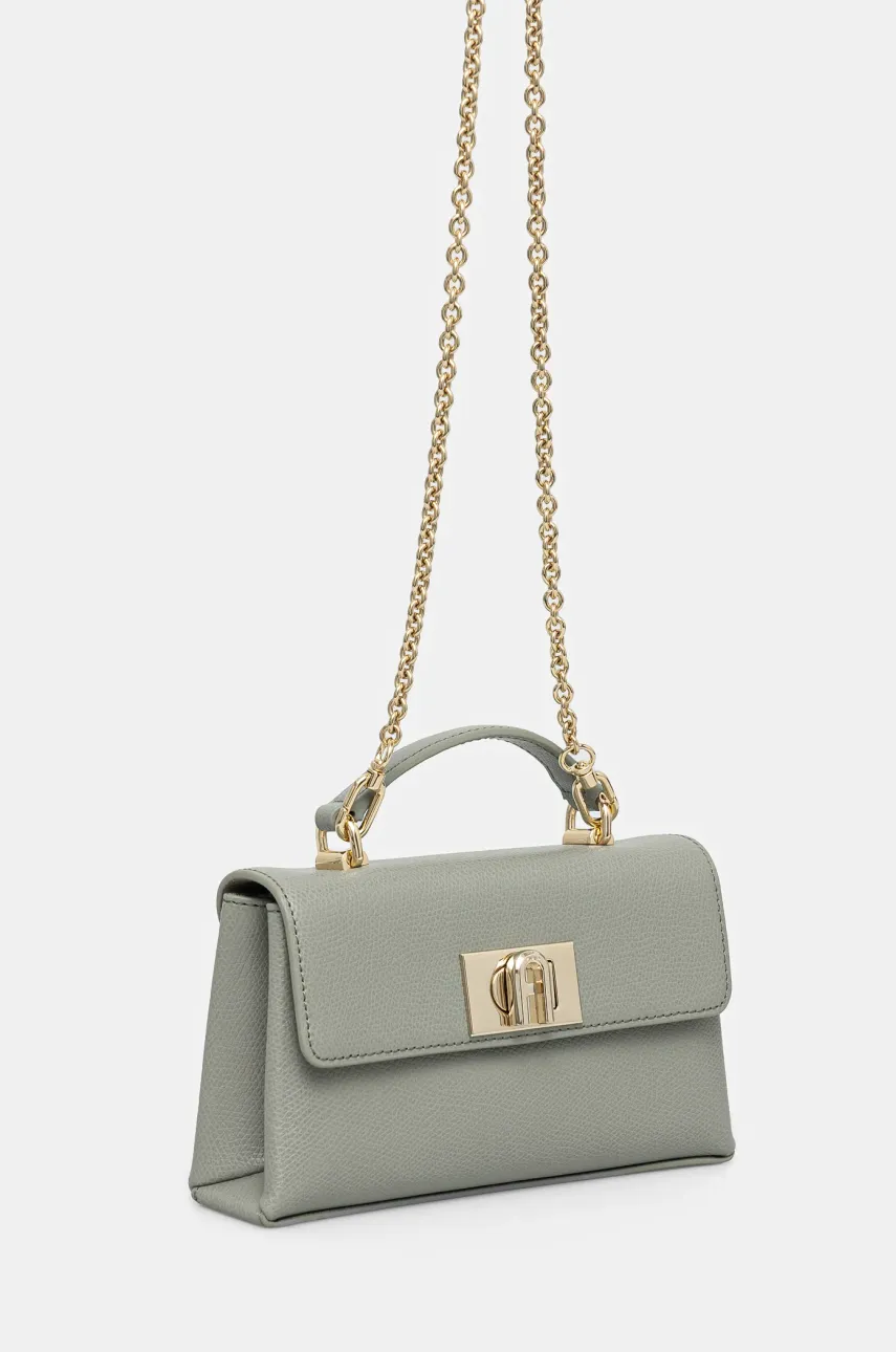 Кожаная сумочка Furla цвет зелёный WE00423 ARE000 AG700 Кожаная сумочка Furla цвет зелёный WE00423 ARE000 AG700