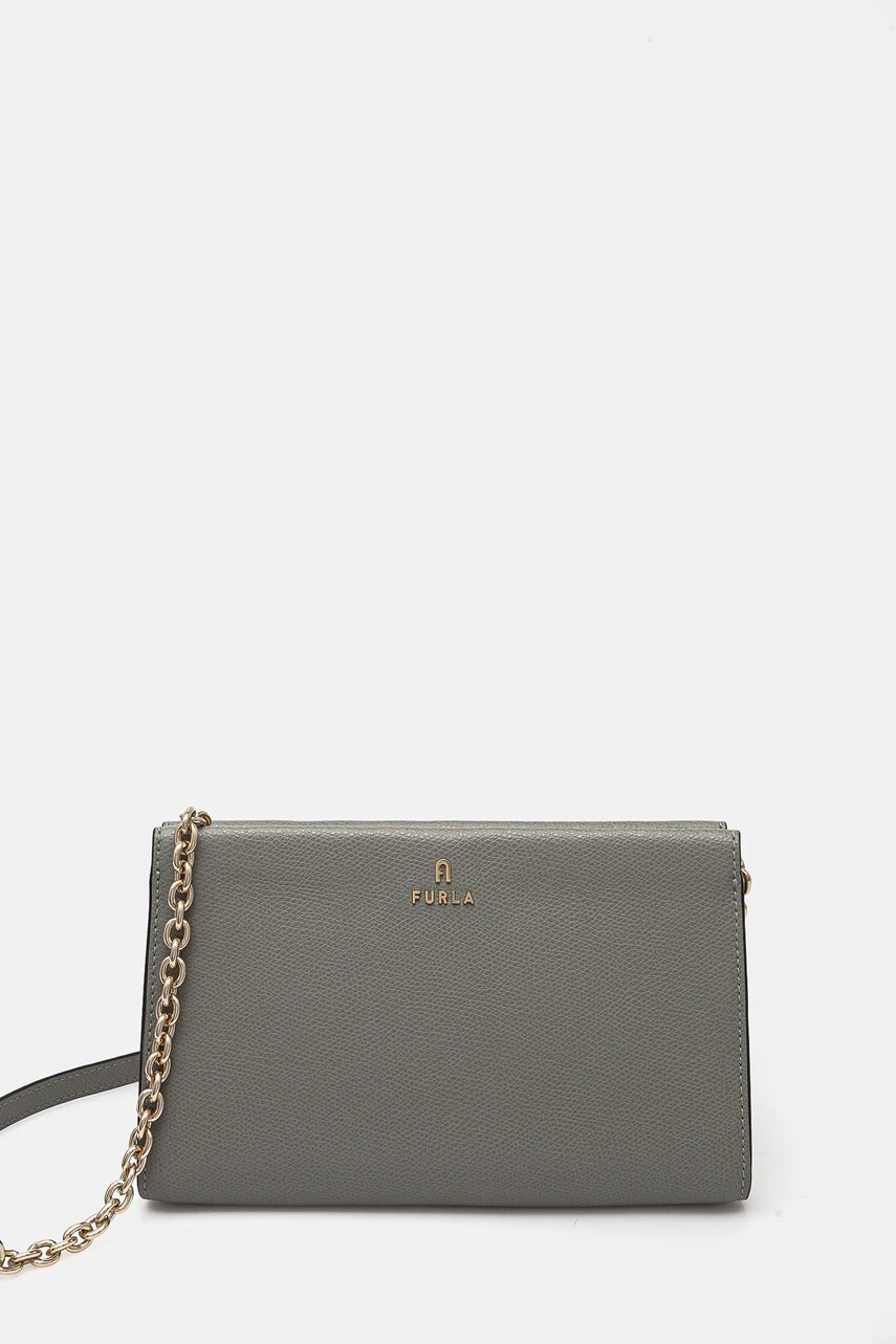 Levně Kožená kabelka Furla zelená barva, WE00528 ARE000 AG700