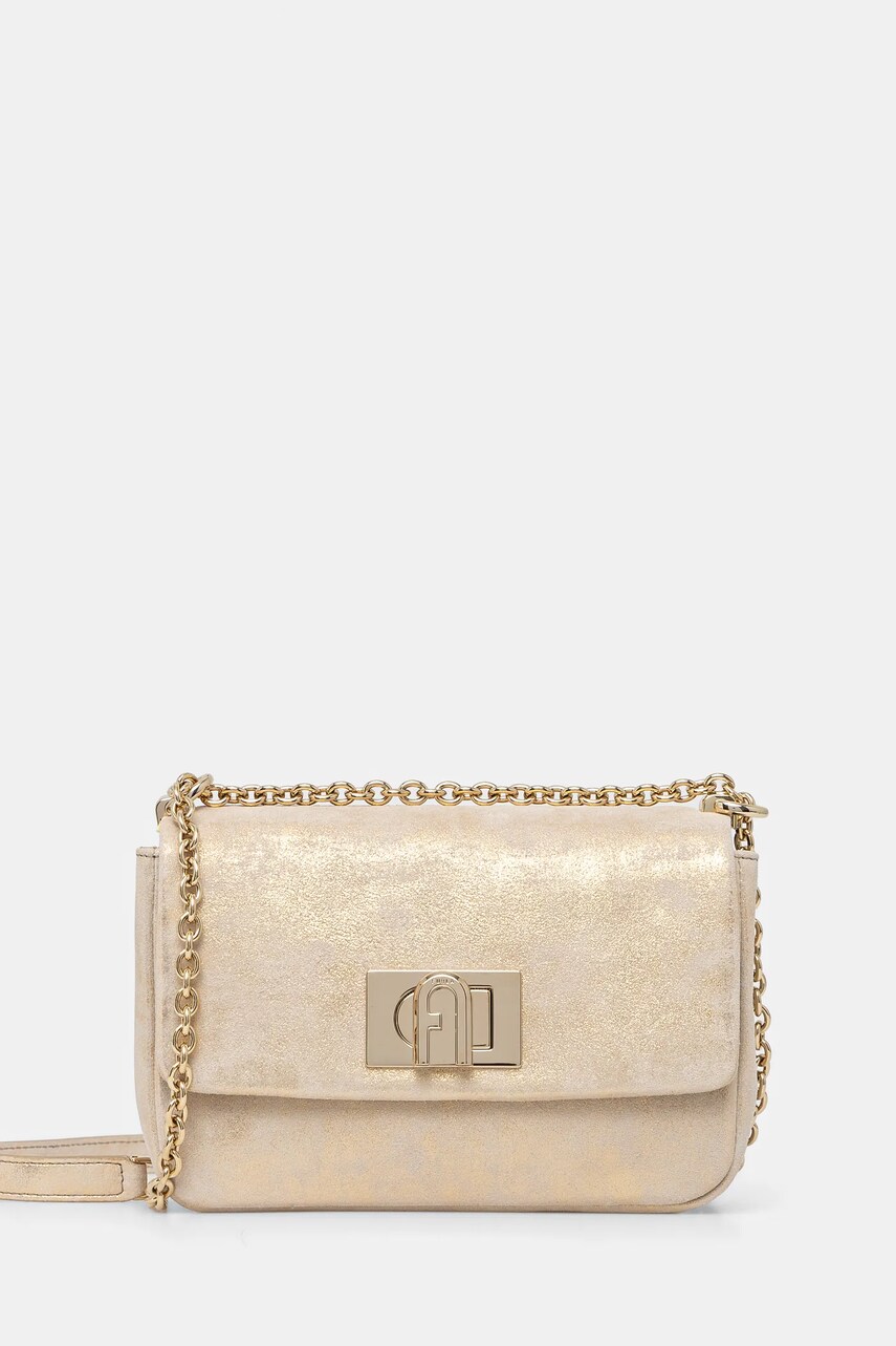 Furla geanta de mana din piele intoarsa culoarea bej, BAFKACO BX3355 CGD00