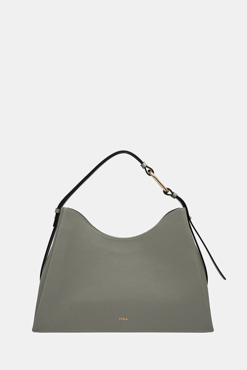 Levně Kožená kabelka Furla zelená barva, WB01246 BX2045 AG700