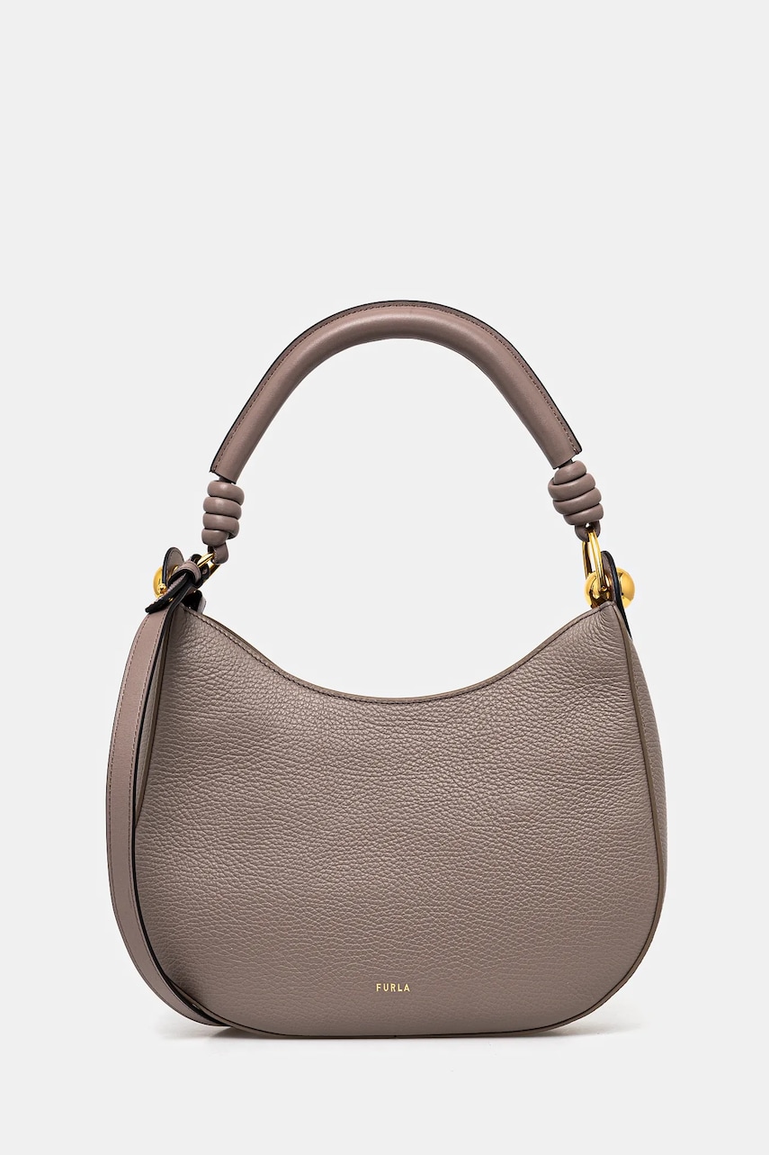 Levně Kožená kabelka Furla hnědá barva, WB01489 BX0176 2572S