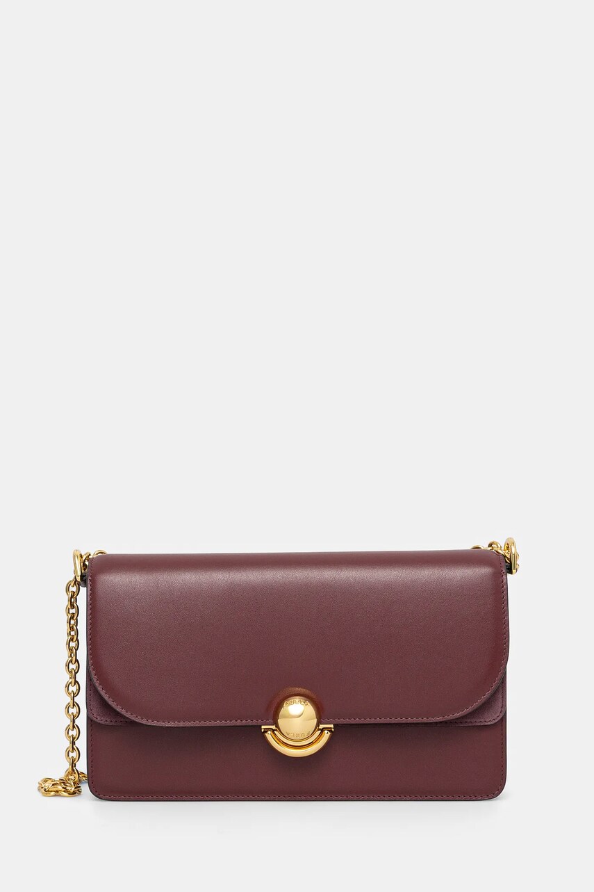 Levně Kožená kabelka Furla vínová barva, WB01515 BX0428 26700