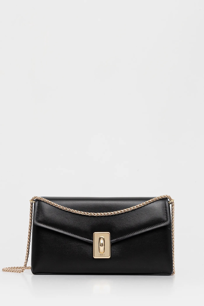 Levně Kožená kabelka Furla černá barva, WB01517 BX3227 O6000