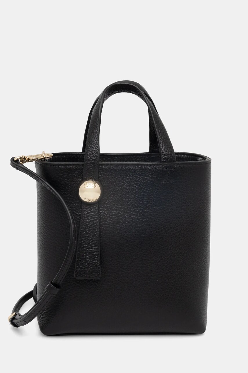 Furla poseta de piele culoarea negru, WE00666 HSF000 O6000