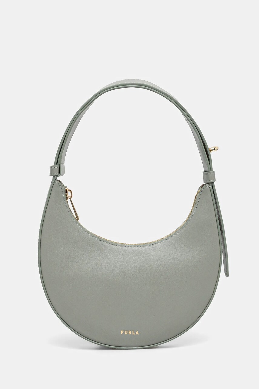 Levně Kožená kabelka Furla zelená barva, WE00649 AX0733 AG700