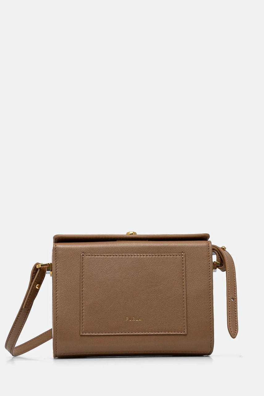 Furla poseta de piele culoarea bej, WB01474 BX3106 YU500