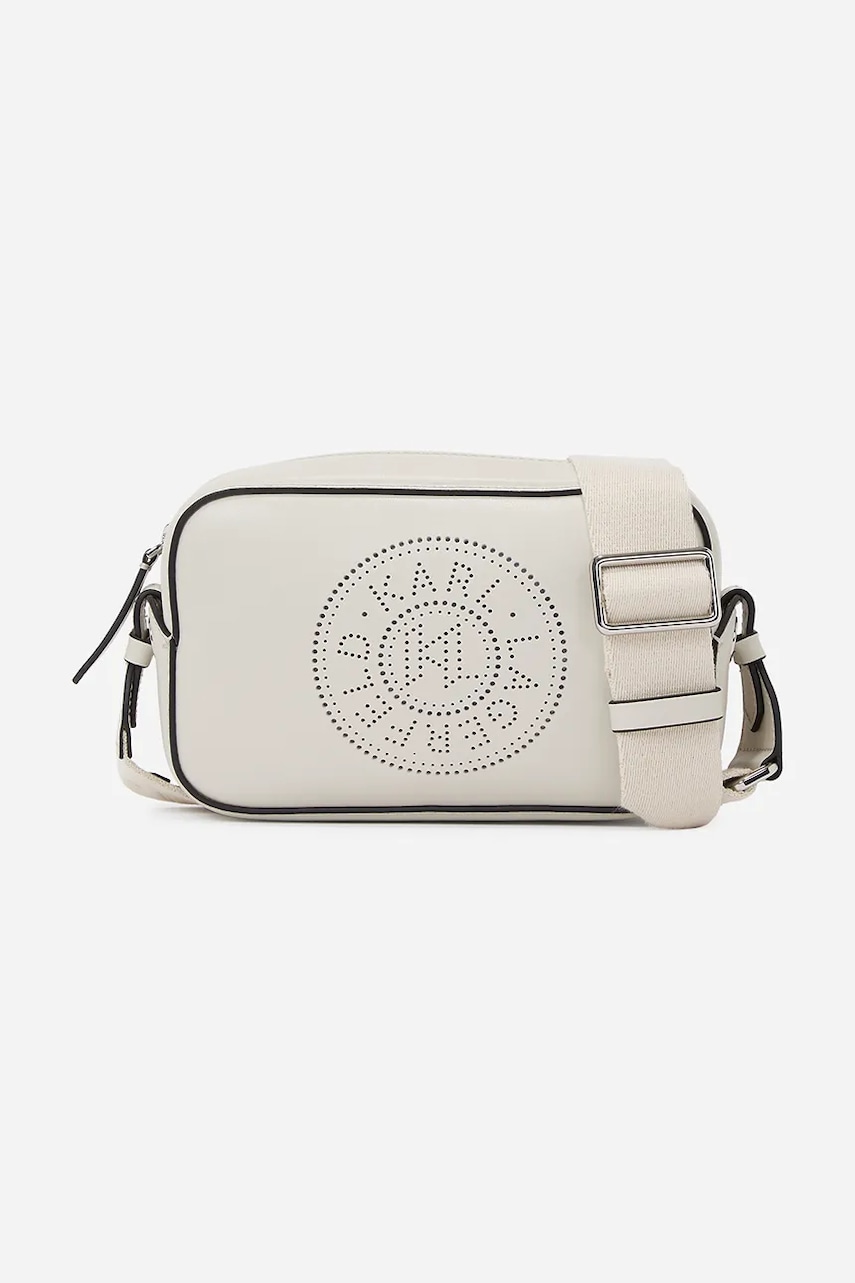 Karl Lagerfeld poseta de piele culoarea alb, A1W30024 Karl Lagerfeld poseta de piele culoarea alb, A1W30024