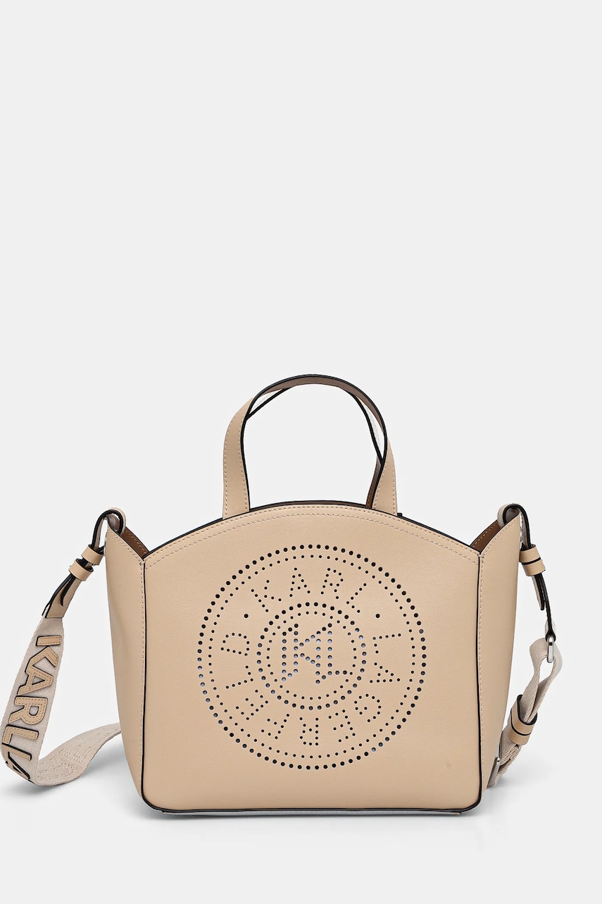 Karl Lagerfeld poseta de piele culoarea bej, A1W30058 Karl Lagerfeld poseta de piele culoarea bej, A1W30058