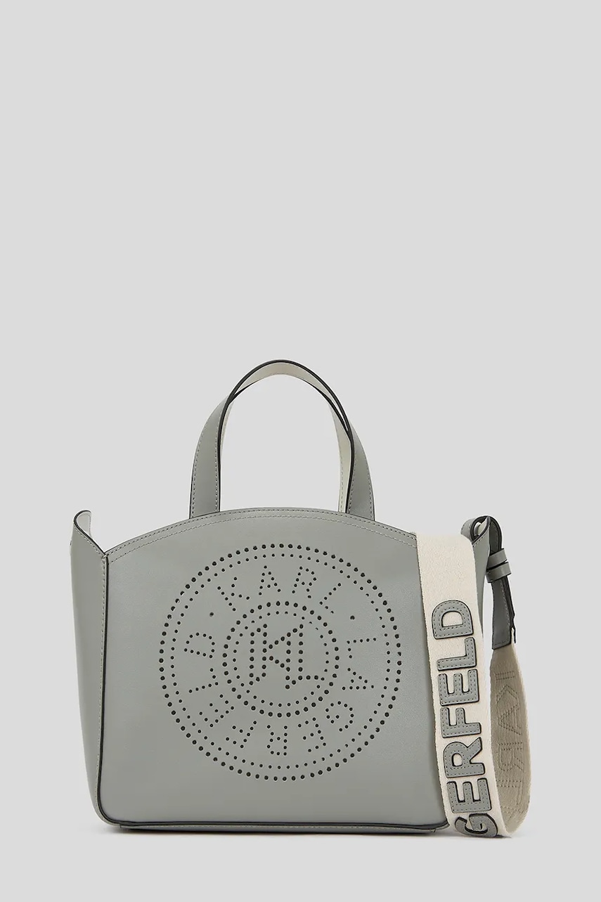 Karl Lagerfeld poșetă de piele K/CIRCLE culoarea bej, A1W30058