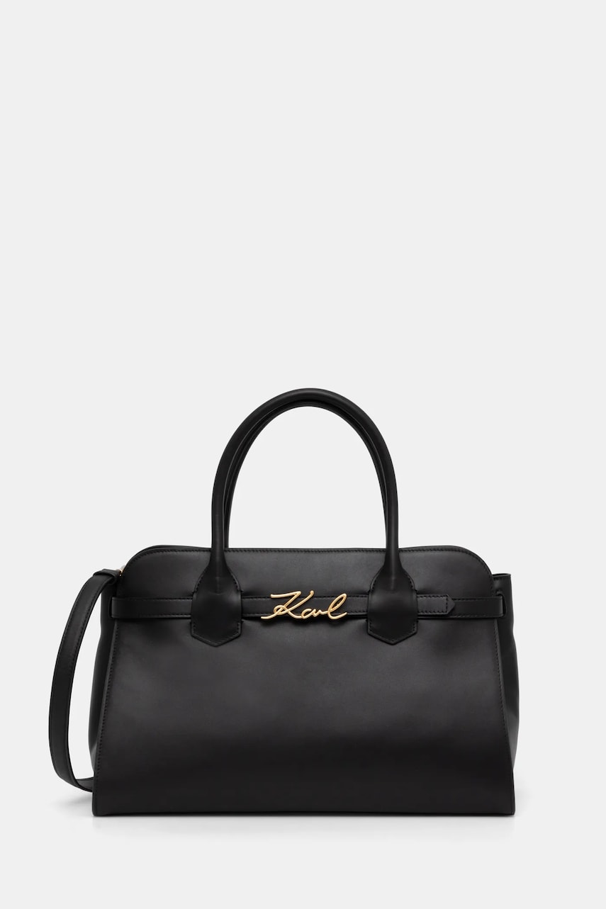 Karl Lagerfeld poseta de piele culoarea negru, A1W30148 Karl Lagerfeld poseta de piele culoarea negru, A1W30148