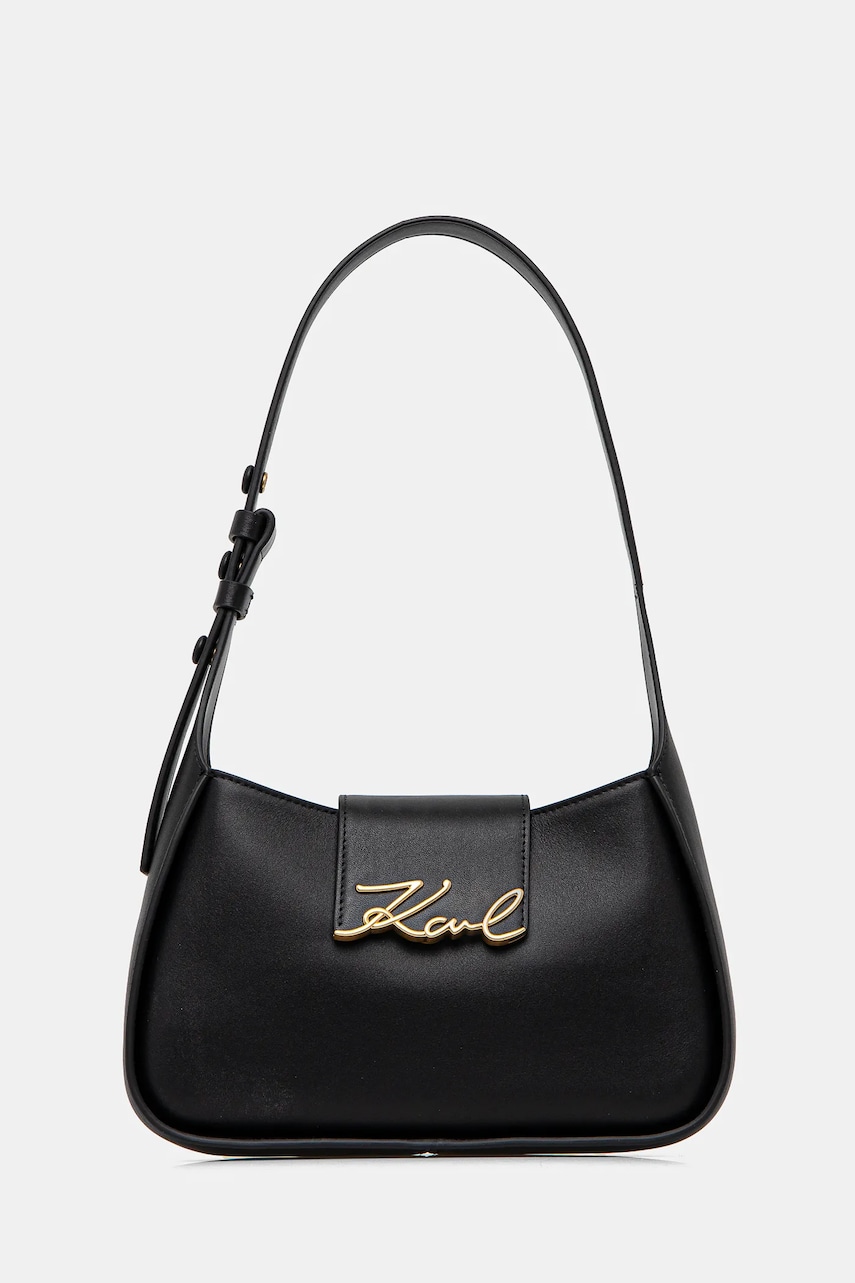 Karl Lagerfeld poseta de piele culoarea negru, A1W30149 Karl Lagerfeld poseta de piele culoarea negru, A1W30149