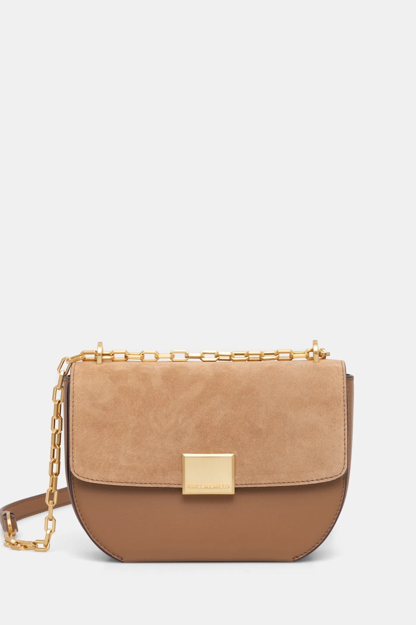 Karl Lagerfeld poseta de piele culoarea bej, A1W30160 Karl Lagerfeld poseta de piele culoarea bej, A1W30160