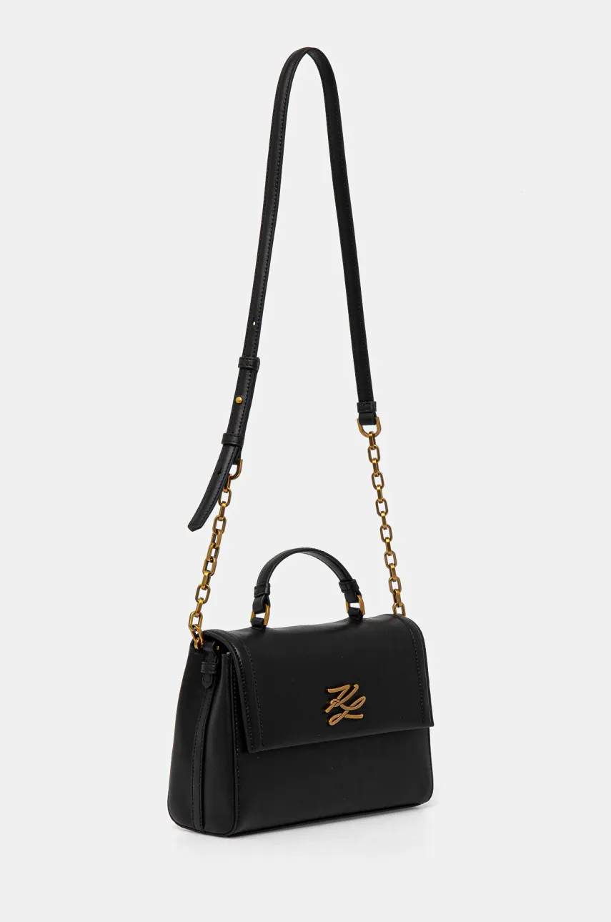 Кожаная сумочка Karl Lagerfeld цвет чёрный A1W30170 Кожаная сумочка Karl Lagerfeld цвет чёрный A1W30170