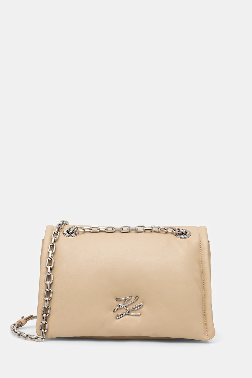 Karl Lagerfeld poseta de piele culoarea bej, A1W30173