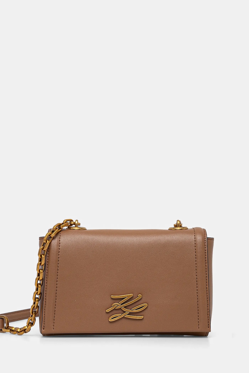 Karl Lagerfeld poseta de piele culoarea maro, A1W30174