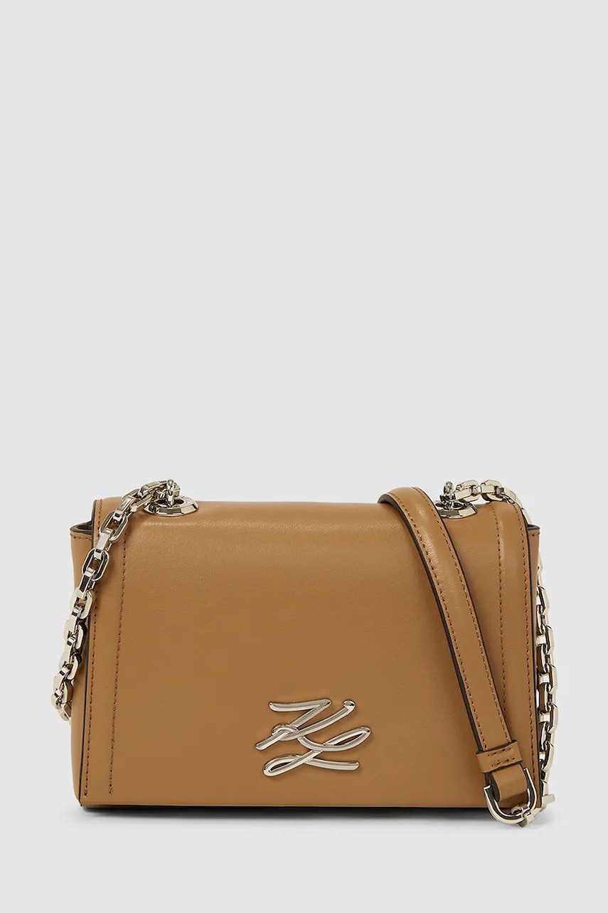 Karl Lagerfeld poșetă de piele culoarea alb, A1W30174