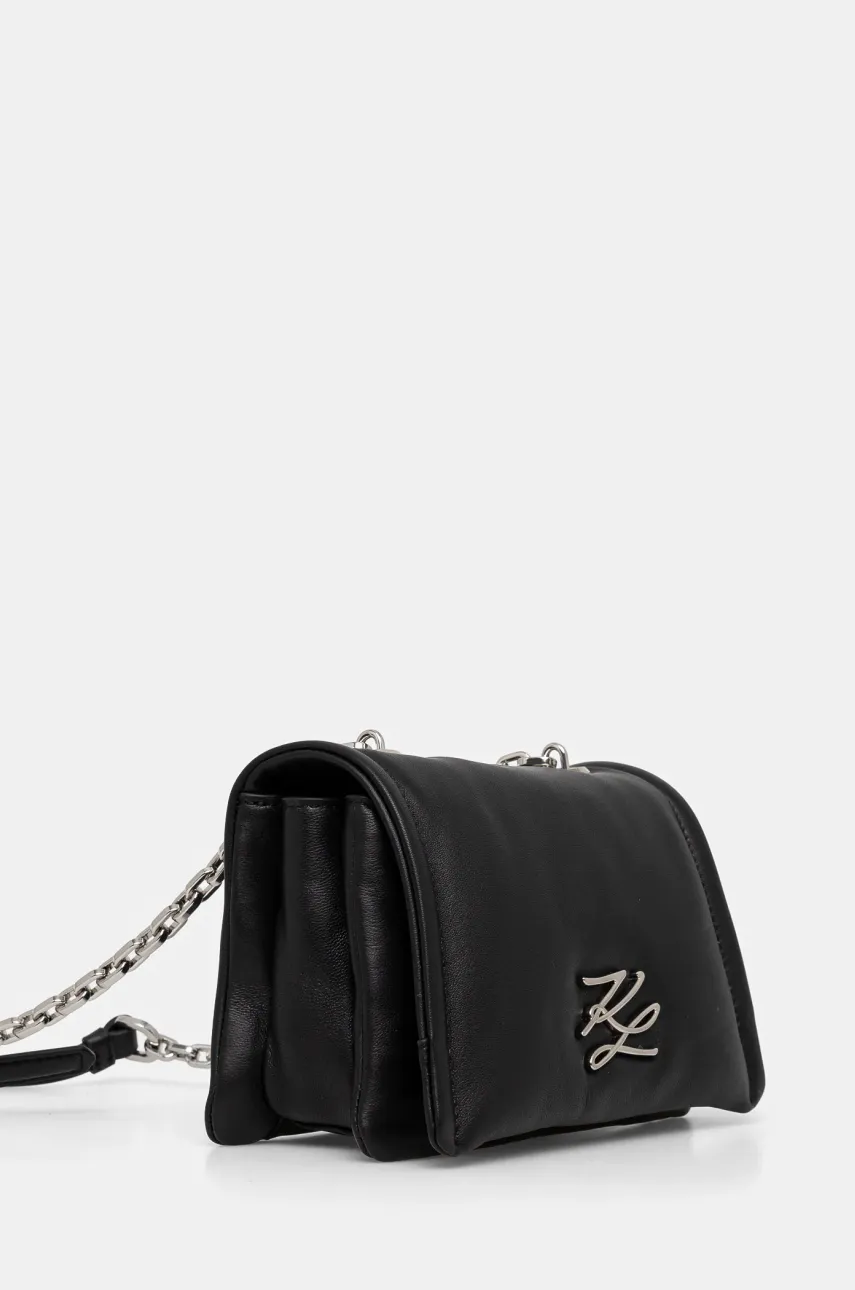 Кожаная сумочка Karl Lagerfeld цвет чёрный A1W30175 Кожаная сумочка Karl Lagerfeld цвет чёрный A1W30175