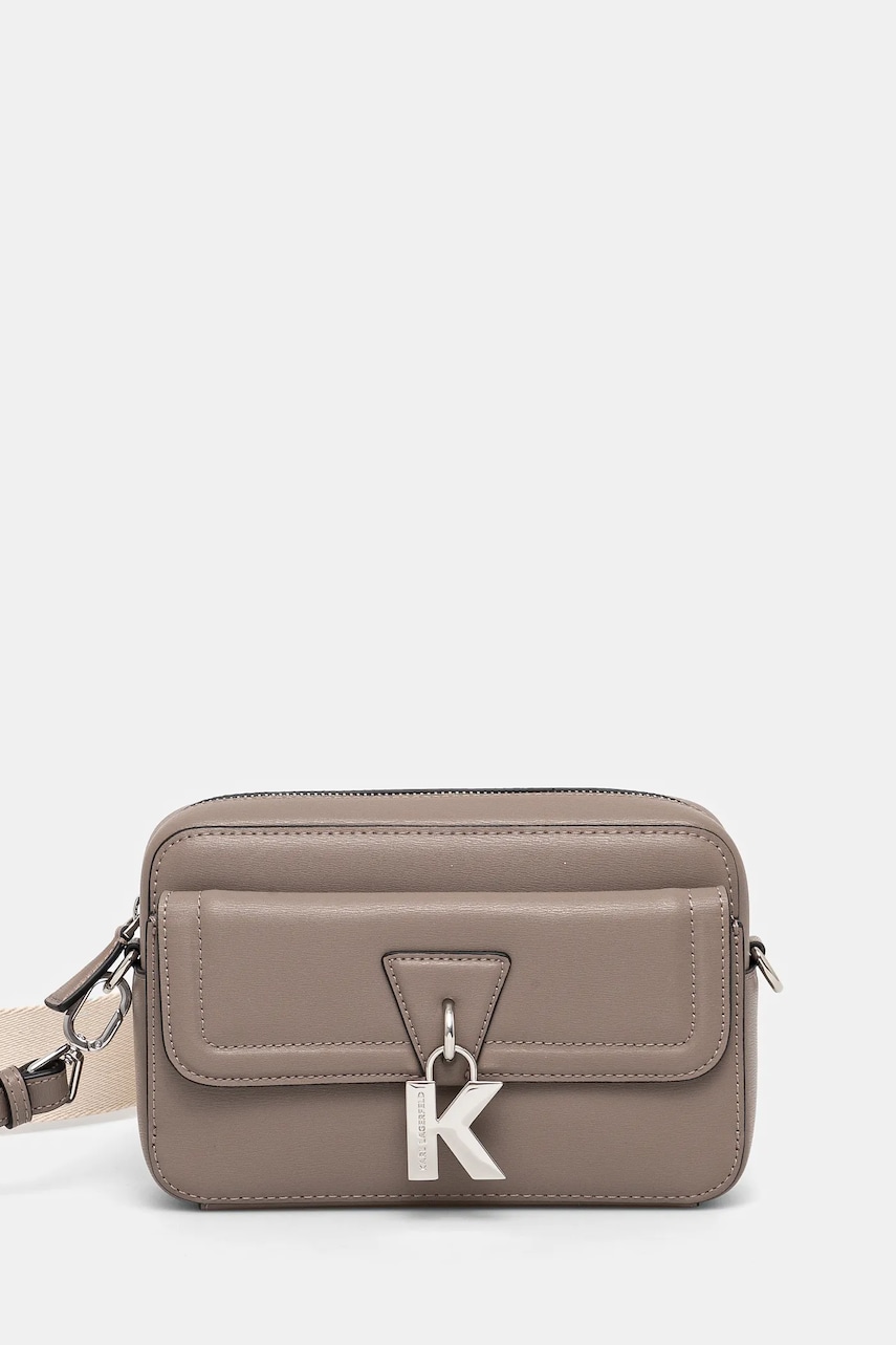 Karl Lagerfeld poseta de piele culoarea bej, A1W30406 Karl Lagerfeld poseta de piele culoarea bej, A1W30406