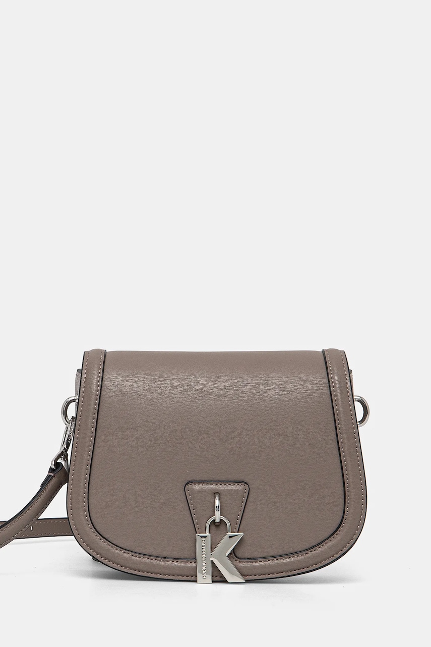 Karl Lagerfeld poseta de piele culoarea maro, A1W30408 Karl Lagerfeld poseta de piele culoarea maro, A1W30408