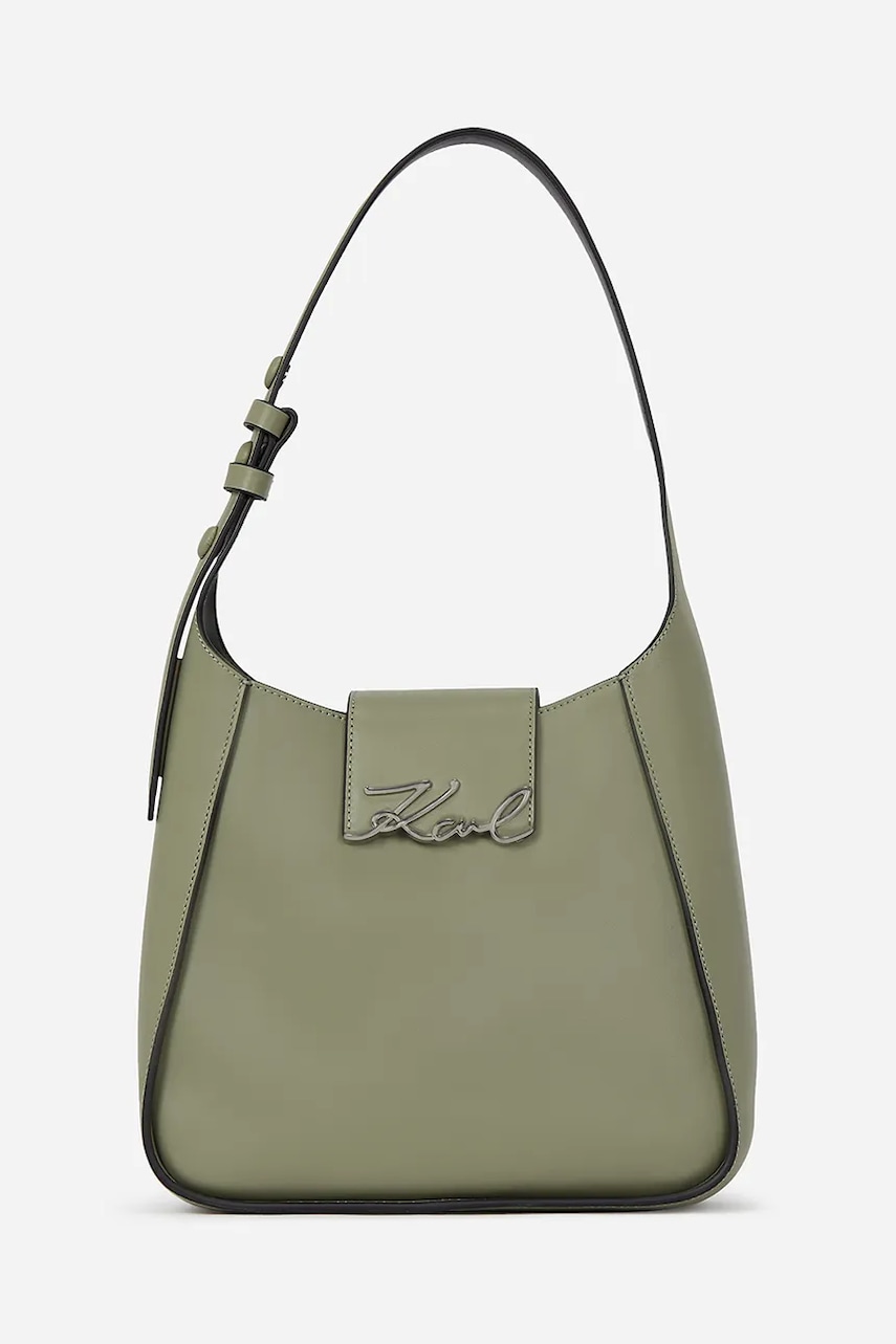 Karl Lagerfeld poseta de piele culoarea verde, A1W30434