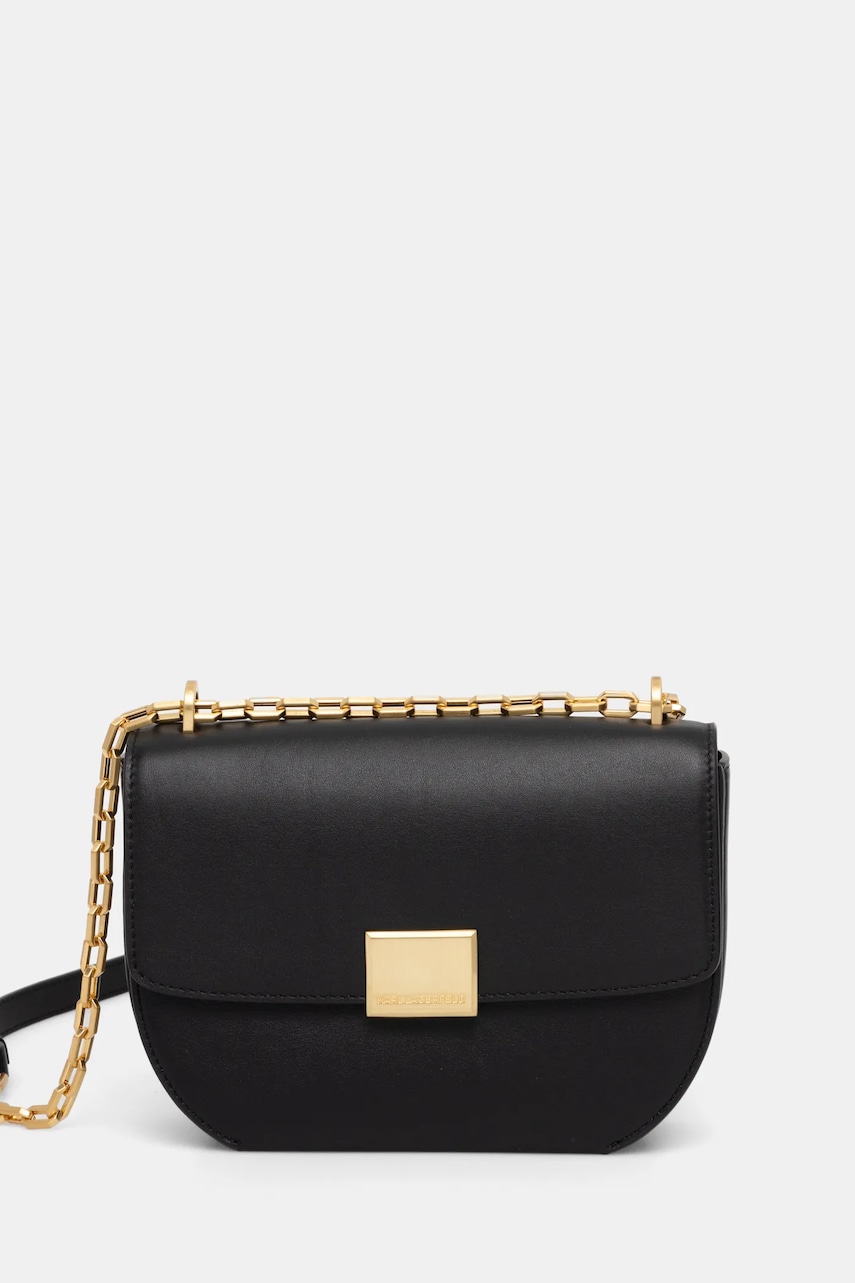Karl Lagerfeld poseta de piele culoarea negru, A1W30445 Karl Lagerfeld poseta de piele culoarea negru, A1W30445