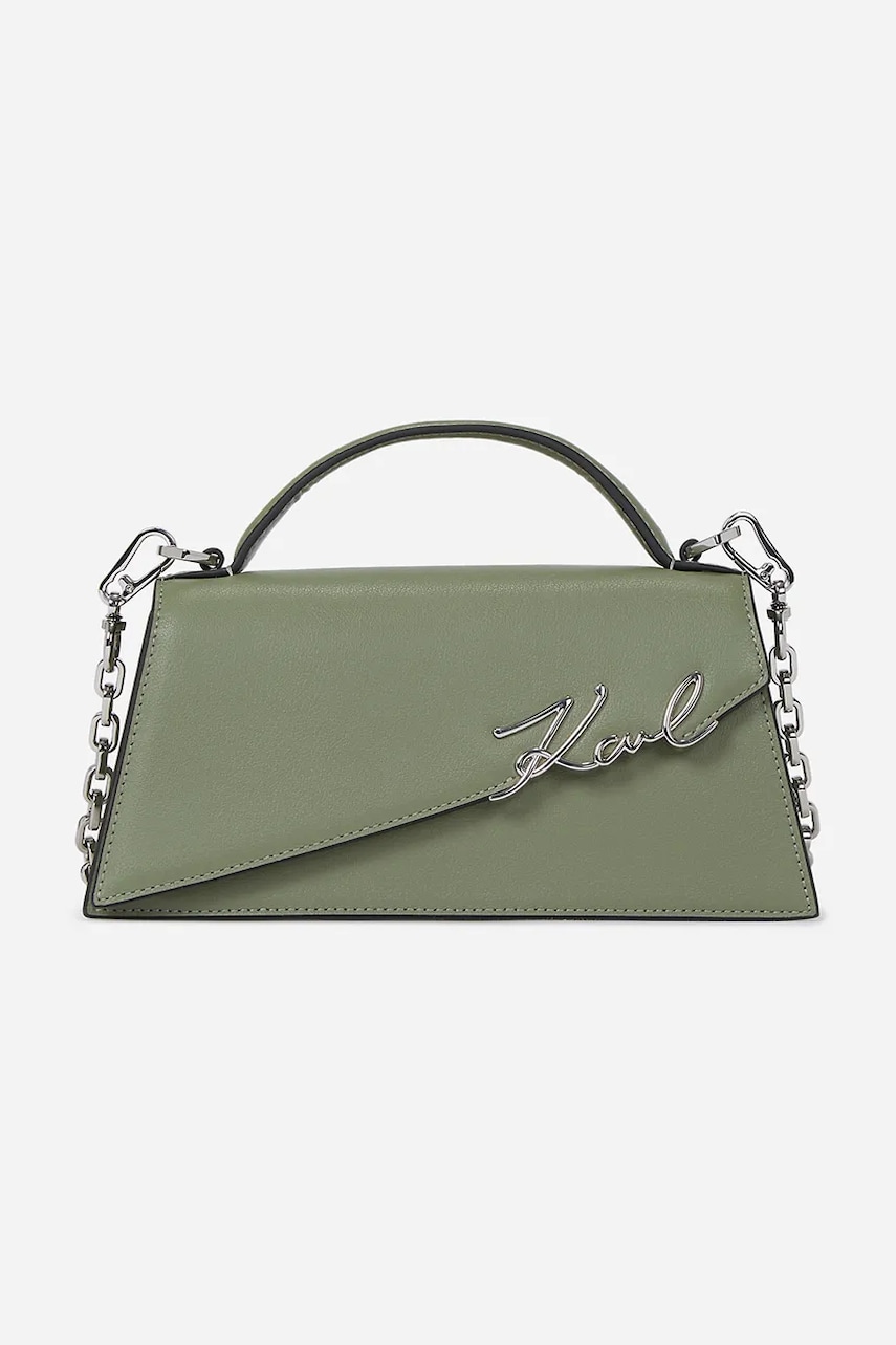 Karl Lagerfeld poseta de piele culoarea verde, A1W30458 Karl Lagerfeld poseta de piele culoarea verde, A1W30458