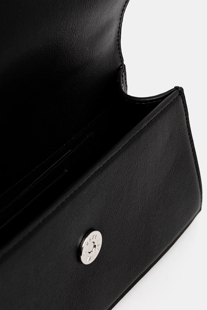 Δερμάτινη τσάντα Karl Lagerfeld K/SIGNATURE χρώμα: μαύρο, A1W30458 φωτογραφία