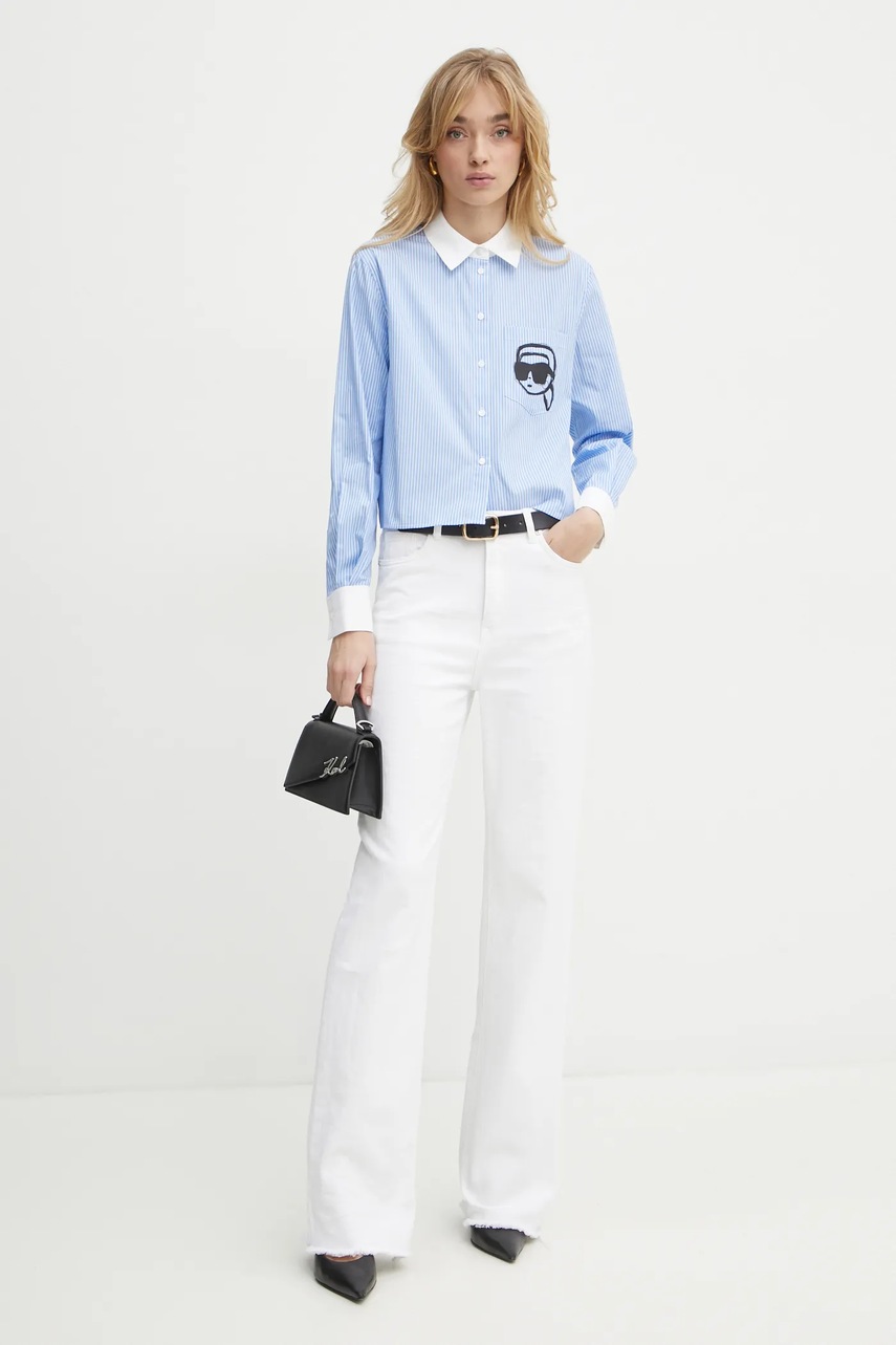 Δερμάτινη τσάντα Karl Lagerfeld K/SIGNATURE χρώμα: μαύρο, A1W30458 φωτογραφία