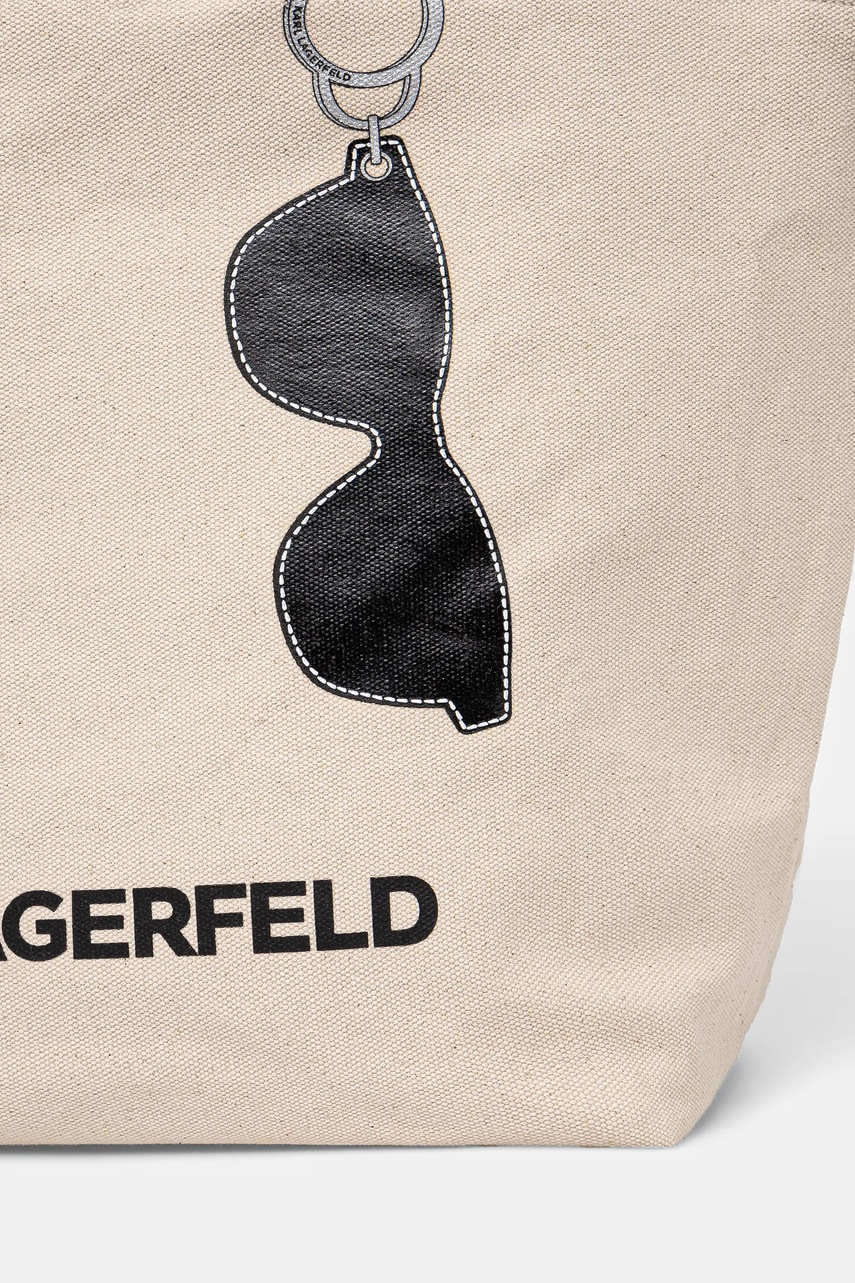 Τσάντα δυο όψεων Karl Lagerfeld χρώμα: μπεζ, A1W50020 φωτογραφία