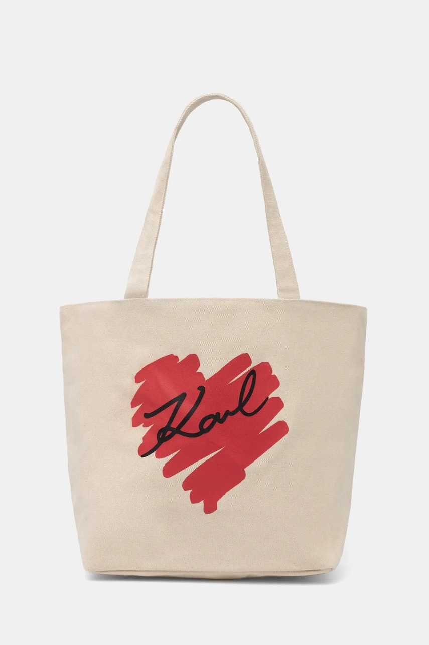Karl Lagerfeld poseta cu doua fete culoarea bej, A1W50024 Karl Lagerfeld poseta cu doua fete culoarea bej, A1W50024