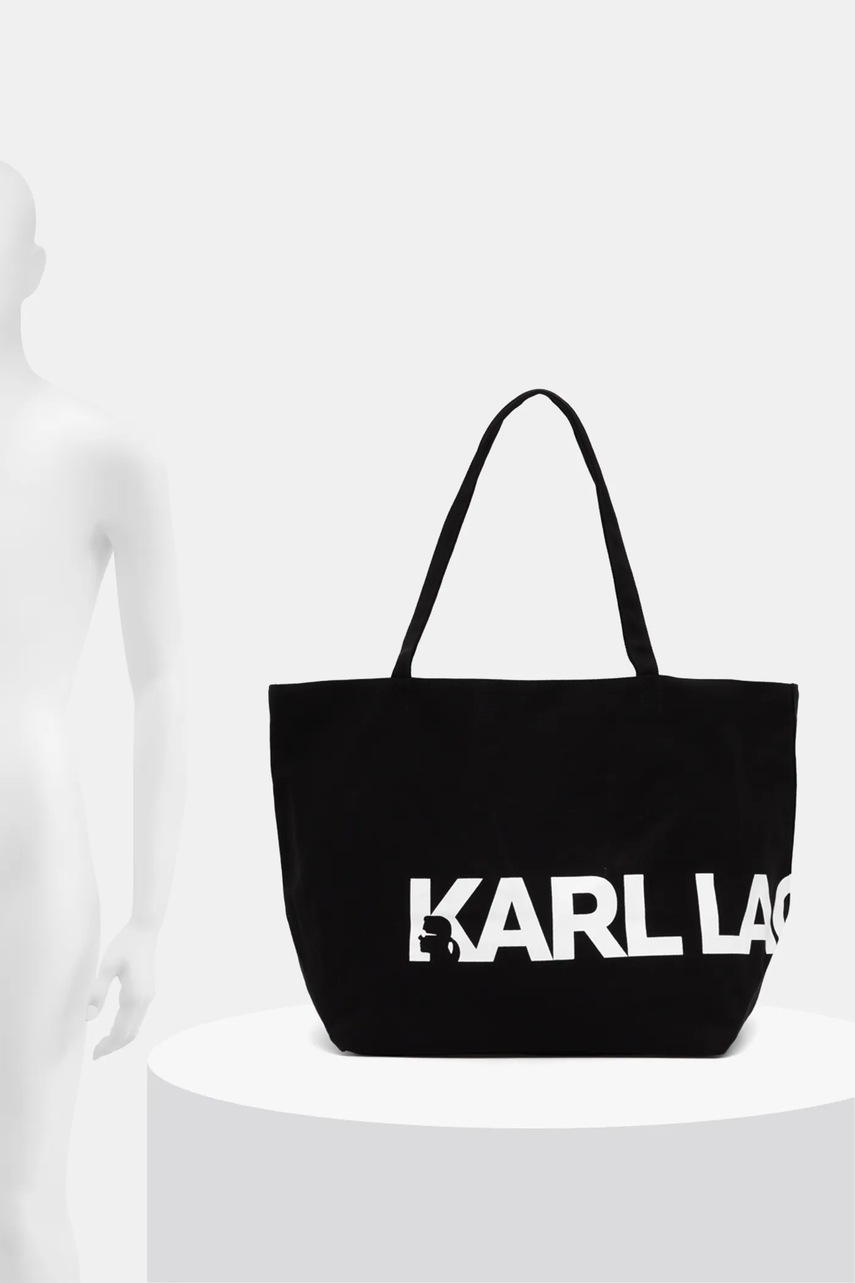 Τσάντα Karl Lagerfeld K/ESSENTIAL χρώμα: μαύρο, A1W50060 φωτογραφία